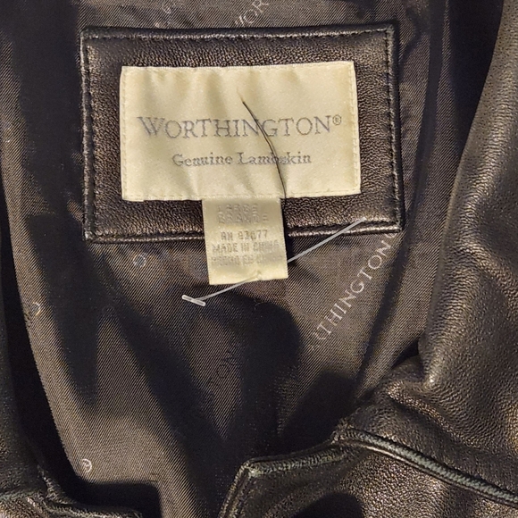 Womens Large Worthington 100% Lambskin Leather Jacket - Picture 3 of 9
